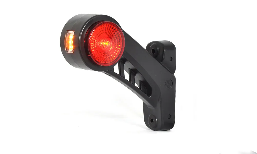 Značkový poziční-obrysové světlo bílé / červené/oranžové LED WAS s gum.držákem levé
