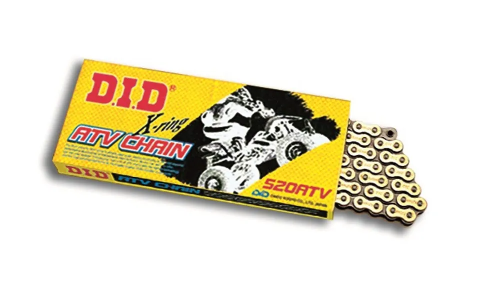 ATV X-Kroužkový řetěz D.I.D Chain 520ATV2 114 článků Zlatá/Černá Ověřený