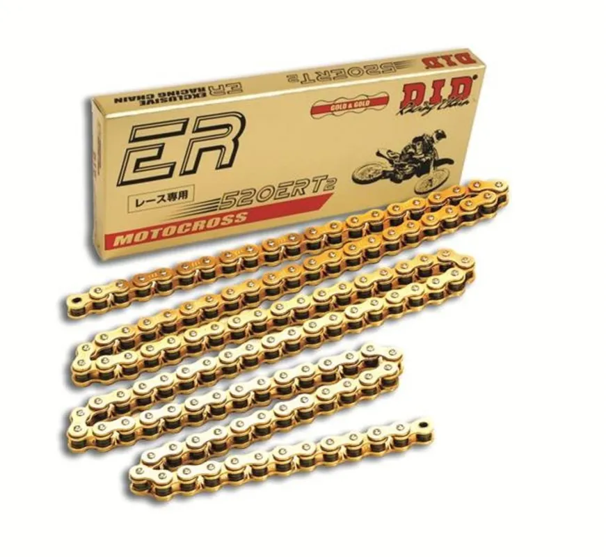 Motokrosový řetěz D.I.D Chain 520ER-T3 SDH 120 článků Zlatá/Zlatá Cenová Bomba