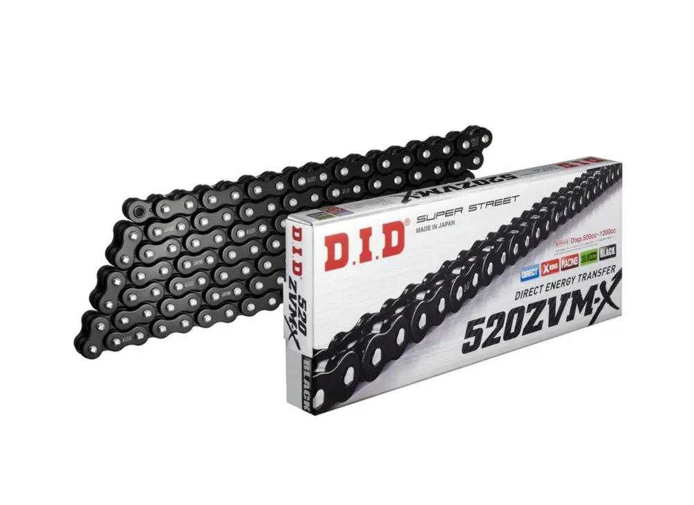 Kup Teď ZVM-X série X-Kroužkový řetěz D.I.D Chain 520ZVM-X 120 článků Black/Black