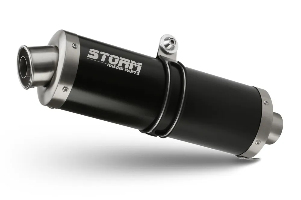 Koncovka výfuku STORM OVAL S.010.LX1B Černá ocel Sleva