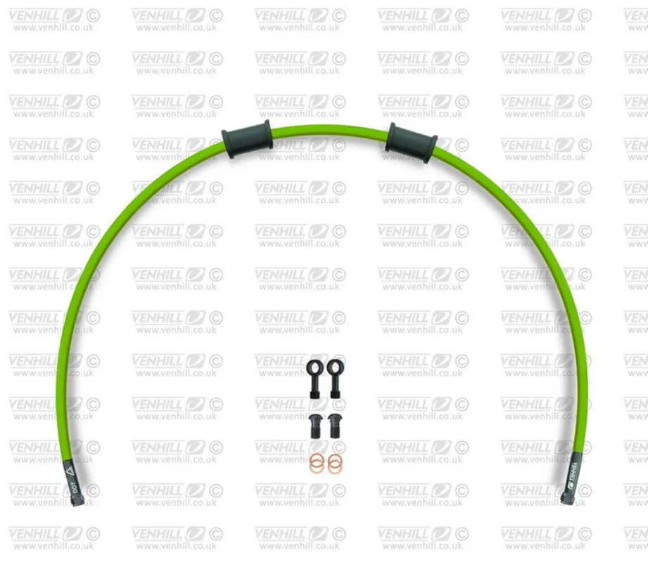 Hadice přední brzdy sada Venhill POWERHOSEPLUS SUZ-4015FB-GR (1 hadice v sadě) zelené hadice, černé koncovky Kup Teď