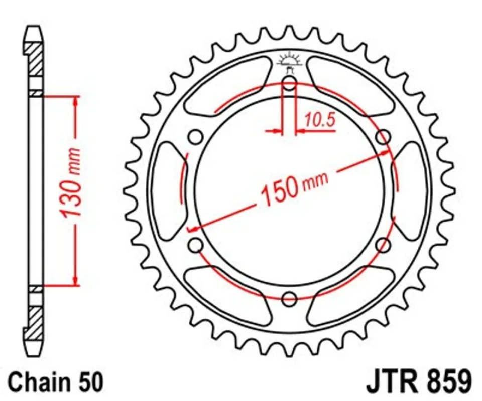 Expresní Doručení Řetězová rozeta JT JTR 859-48 48 zubů, 530