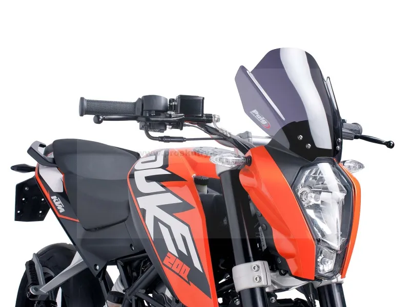 Plexisklo Puig nové generace silně tónované pro KTM Duke 125, 200, 390 11-16 Top Prodej